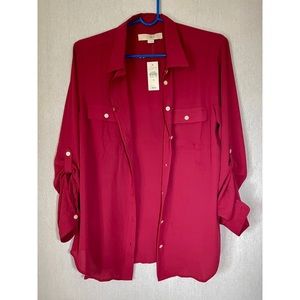 Loft bottom down blouse